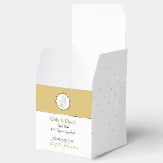 Eigene Bath-und Körperpackung | Gold und Schwarz Geschenkschachtel (Geöffnet)