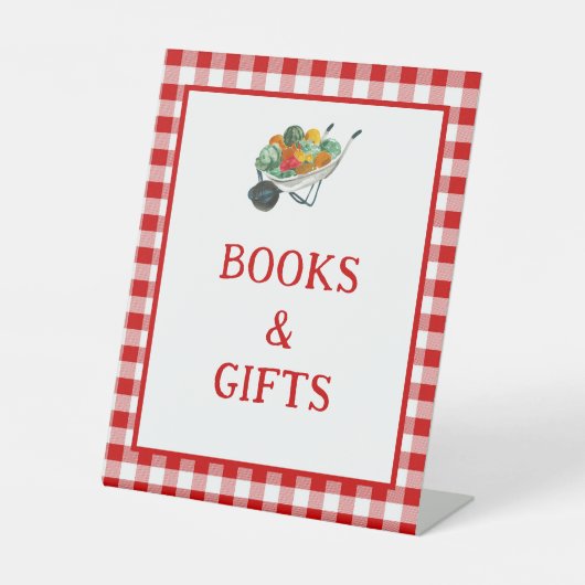 Eigene Bauern Marktbuch- und Geschenkzeichen Sockelschild (Vorderseite)