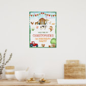 Eigene Begrüßungszeichen des Betriebs zum Geburtst Poster (Küche)