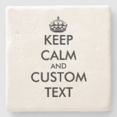 Eigene behalt Ruhe und weiter auf Kalkstein Unters Steinuntersetzer (Vorderseite)