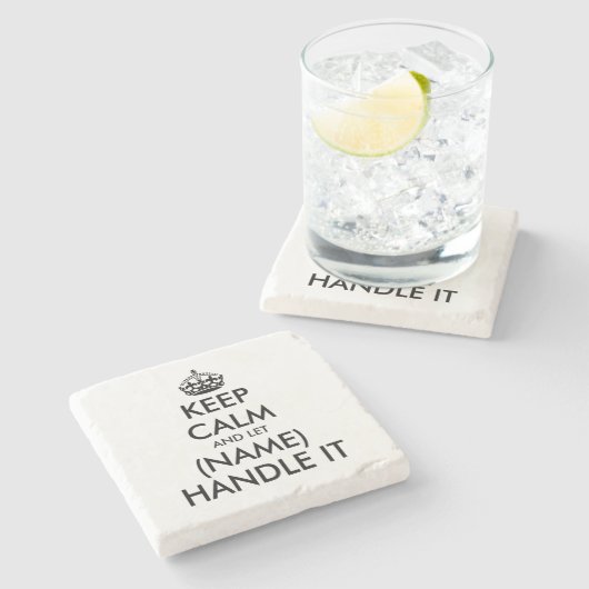 Eigene behalten, komisches Marmorsteingeschenk Unt Steinuntersetzer (Seitenansicht)