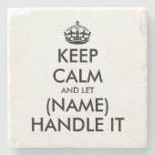 Eigene behalten, komisches Marmorsteingeschenk Unt Steinuntersetzer (Vorderseite)