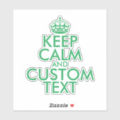 Eigene behalten Ruhe und auf grünem Vinyl-Aufklebe Aufkleber (Blatt)