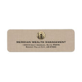 Eigene Beige-Linen-Etiketten für die Print-Adresse (Vorne)
