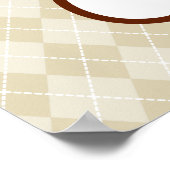 Eigene Beige-Raute-Beschriftung Poster (Ecke)
