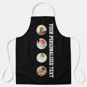 Eigene benutzerdefinierte 4-Foto- und Textformate Schürze (Vorderseite)