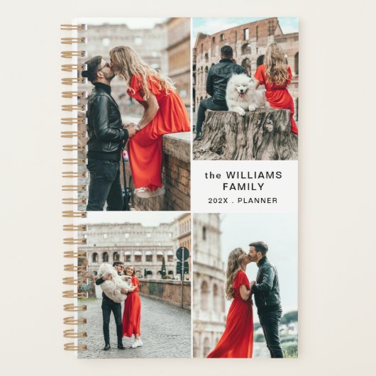 Eigene benutzerdefinierte 4-FotoCollage hinzufügen Planer (Vorderseite)