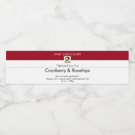 Eigene Beschriftung für das Logo "Red Soap Bar Fla Wasserflaschenetikett