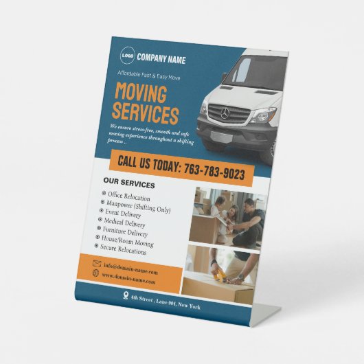 Eigene Bezeichnung für das Unternehmen Sockelschild (Vorderseite)