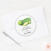 Eigene Bezeichnung nur für Sie zucchini Runder Aufkleber (Umschlag)