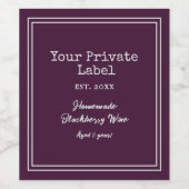 Eigene BlackBerry Weine Weinetikett (Einzelnes Label)