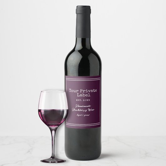 Eigene BlackBerry Weine Weinetikett
