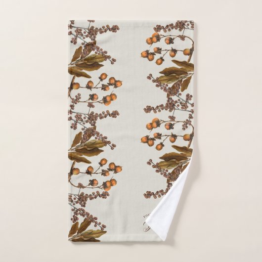 Eigene Blätter für den Herbst Wasserfarbenfolien Badhandtuch Set (Handtuch)