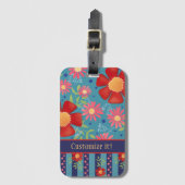 Eigene Blumenmuster-Inspirivity Gepäckanhänger (Vorderseite Vertikal)
