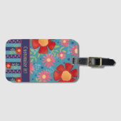 Eigene Blumenmuster-Inspirivity Gepäckanhänger (Vorderseite (Horizontal))