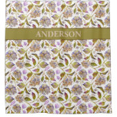 Eigene Boho Rustikale Blätter drucken Duschvorhang (Vorderseite)