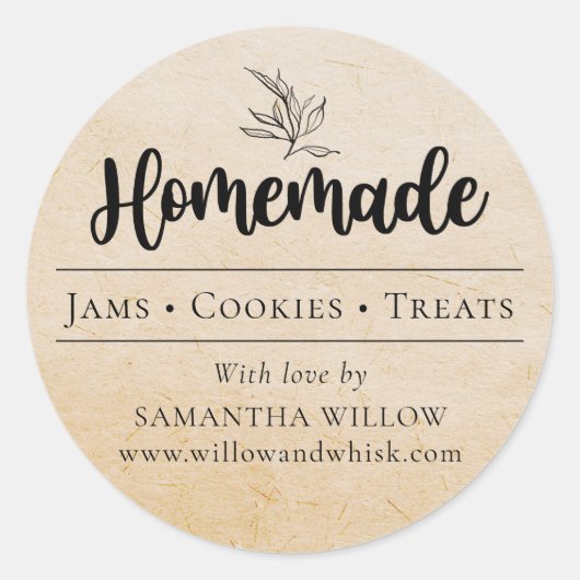 Eigene botanische Kraft-Produktverpackung Runder Aufkleber (Vorderseite)