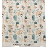 Eigene botanische Motive mit Personalisiertem Name Duschvorhang (Vorderseite)