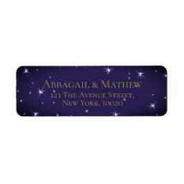 Eigene Braut & Bräuche. Nacht Sterne. Goldtypograf