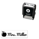 Eigene Briefmarke mit Namen + Apfel Permastempel (Beispiel)