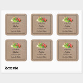 Eigene Briefmarke Salsa Square Quadratischer Aufkleber (Blatt)