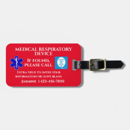 Eigene CPAP-Maschinenkarte Gepäckanhänger