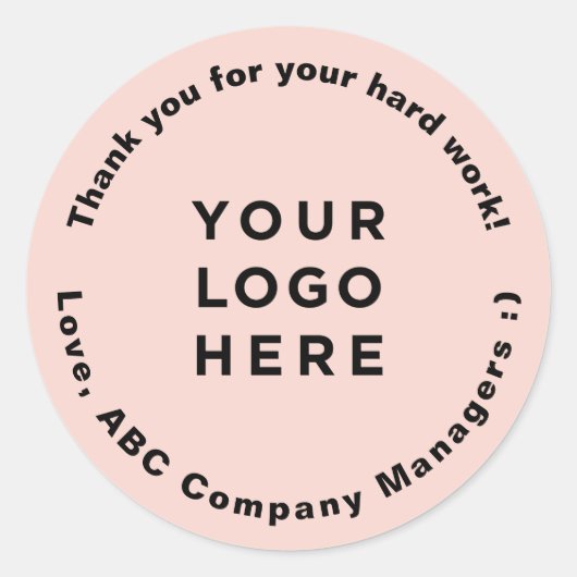 Eigene Dankbarkeit für Mitarbeiter Tagesgeschenke Runder Aufkleber (Vorderseite)