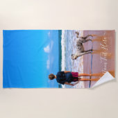 Eigene Design Benutzerdefinierter Foto-Text - Ich Strandtuch (Vorderseite)