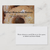 Eigene Donuts Doughnut Visitenkarte (Vorne/Hinten)