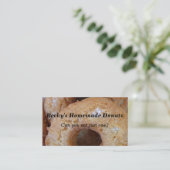 Eigene Donuts Doughnut Visitenkarte (Stehend Vorderseite)