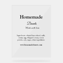 Eigene Donuts mit Liebe ergänzen Text-Website Acrylschild