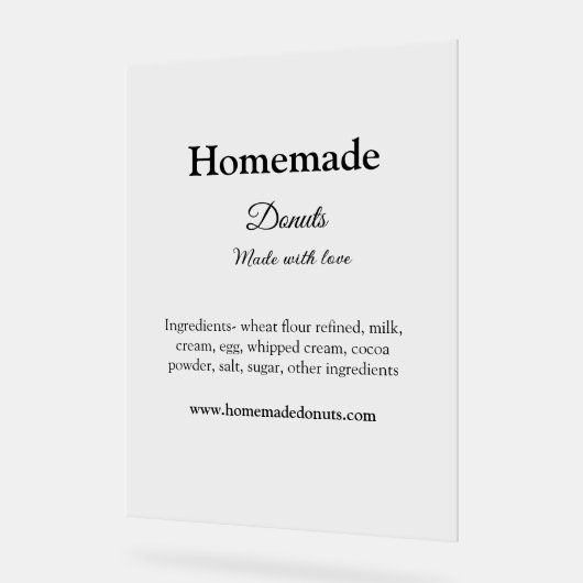 Eigene Donuts mit Liebe ergänzen Text-Website Acrylschild (Winkel)
