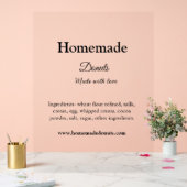 Eigene Donuts mit Liebe ergänzen Text-Website Acrylschild (Hochzeit)