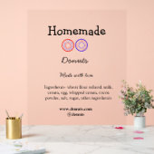 Eigene Donuts mit Liebe ergänzen Text-Website Acrylschild (Hochzeit)