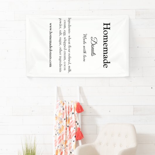 Eigene Donuts mit Liebe ergänzen Text-Website Banner (Insitu)