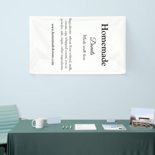 Eigene Donuts mit Liebe ergänzen Text-Website Banner (Messeveranstaltung)