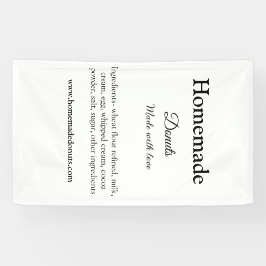 Eigene Donuts mit Liebe ergänzen Text-Website Banner (Horizontal)