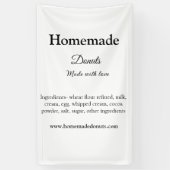 Eigene Donuts mit Liebe ergänzen Text-Website Banner (Vertikal)