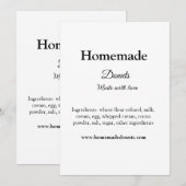 Eigene Donuts mit Liebe ergänzen Text-Website Einladung (Vorne/Hinten)
