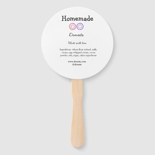 Eigene Donuts mit Liebe ergänzen Text-Website Fächer (Rückseite)