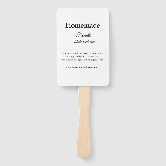 Eigene Donuts mit Liebe ergänzen Text-Website Fächer (Vorderseite)