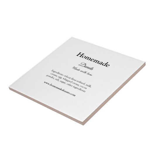 Eigene Donuts mit Liebe ergänzen Text-Website Fliese (Seite)