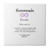 Eigene Donuts mit Liebe ergänzen Text-Website Fliese (Vorderseite)