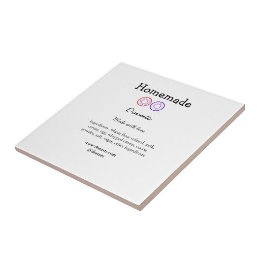 Eigene Donuts mit Liebe ergänzen Text-Website Fliese (Seite)