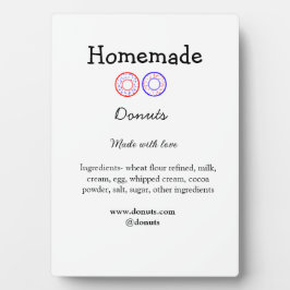 Eigene Donuts mit Liebe ergänzen Text-Website Fotoplatte