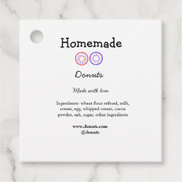 Eigene Donuts mit Liebe ergänzen Text-Website Geschenkanhänger