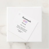 Eigene Donuts mit Liebe ergänzen Text-Website Geschenkanhänger (Beispiel)