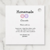 Eigene Donuts mit Liebe ergänzen Text-Website Geschenkanhänger (Rückseite)