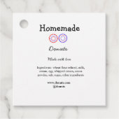 Eigene Donuts mit Liebe ergänzen Text-Website Geschenkanhänger (Vorderseite)