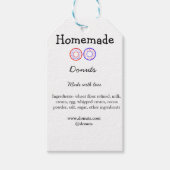 Eigene Donuts mit Liebe ergänzen Text-Website Geschenkanhänger (Vorderseite)